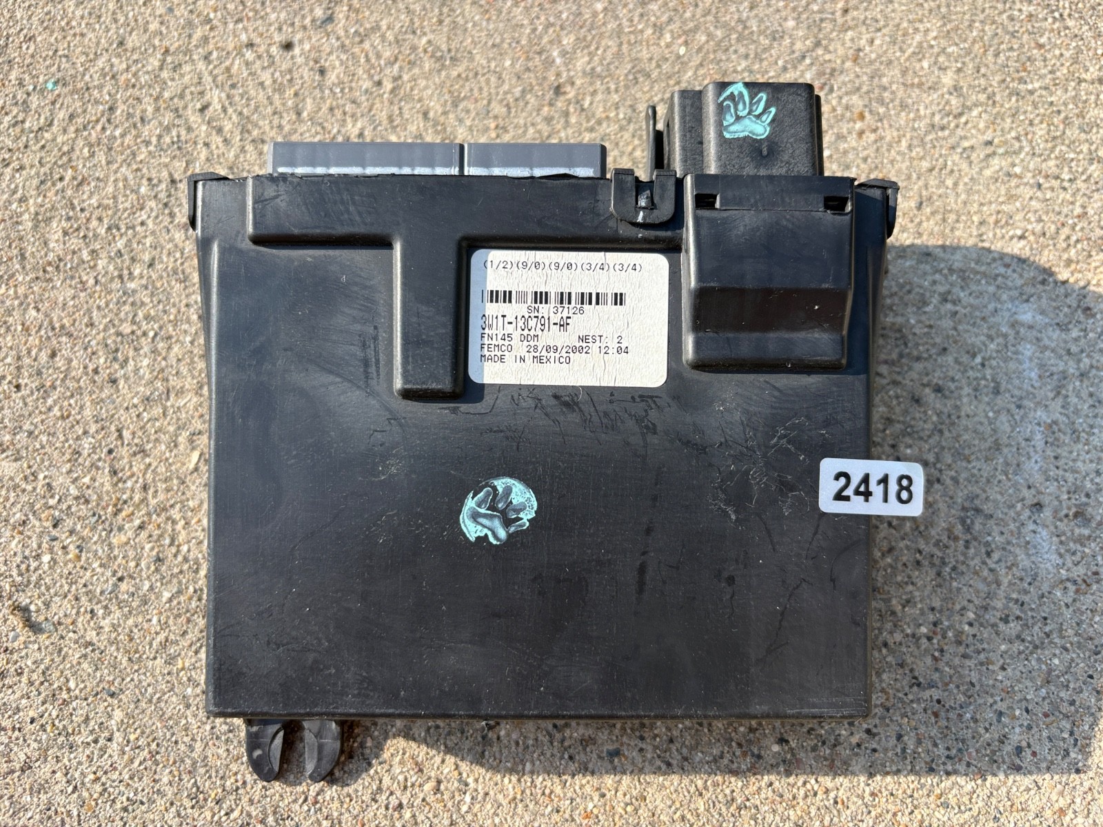 03-05 LINCOLN TOWN CAR KEYLESS FRONT DRIVER DOOR MODULE 3W1T-13C791-AF OEM