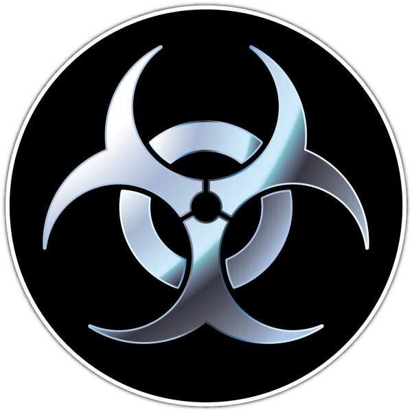Biohazard Biological Hazard Sign Car Bumper Window Locker Sticker Decal 4.6\ Biohazard Biological Hazard Sign Car Bumper Window Locker Sticker Decal 4.6\