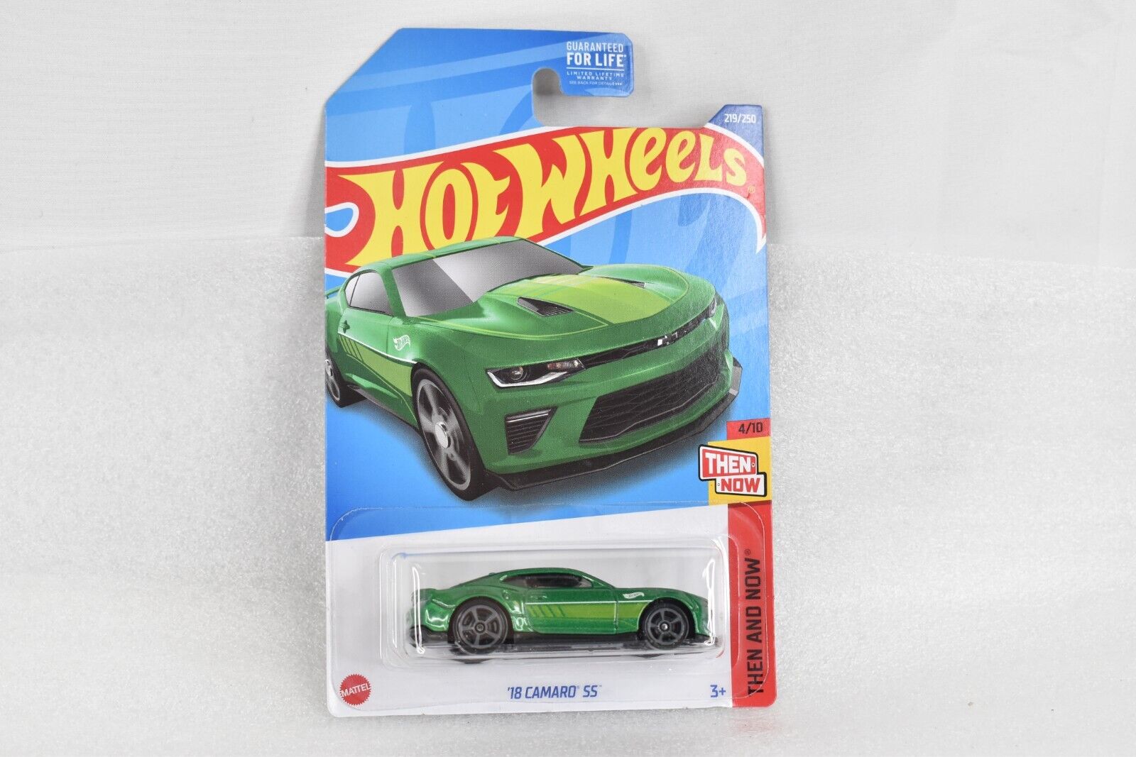 💎 2022 Hot Wheels #219 Then and Now 4/10 \'18 CAMARO SS Green w/Gray MC5 Spokes