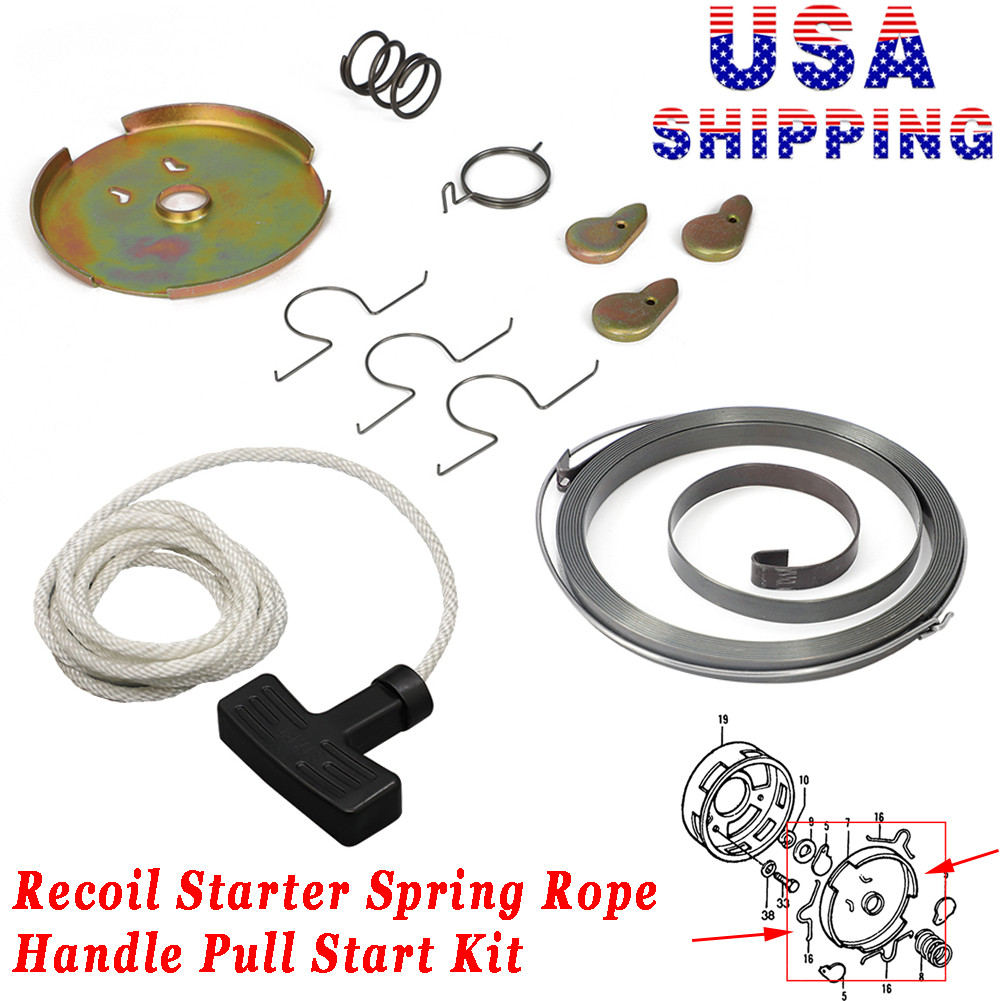 For 70-85 Honda ATC Recoil Starter Spring Rope Handle & Pull Start Rebuild Kit For 70-85 Honda ATC Recoil Starter Spring Rope Handle & Pull Start Rebuild Kit