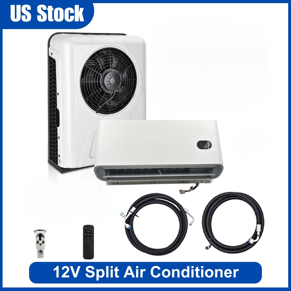 12V Truck Air Conditioner Electirc RV Caravan AC Unit A/C Kit 12000BTU Universal