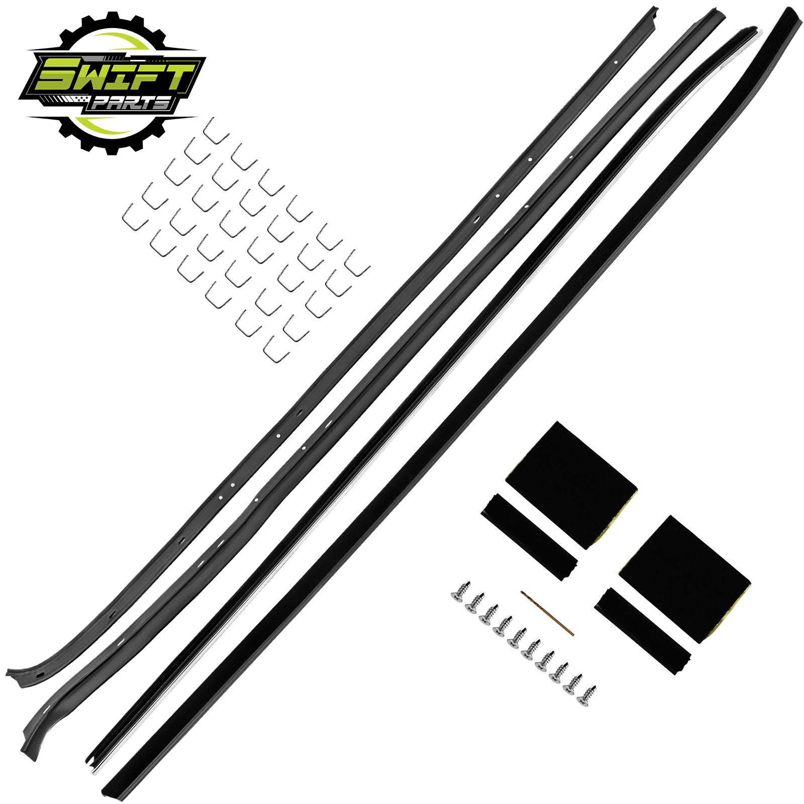For 1970-1981 Camaro Pontiac Firebird NEW KG2017A Set 4 Window Sweeps Felts Kit