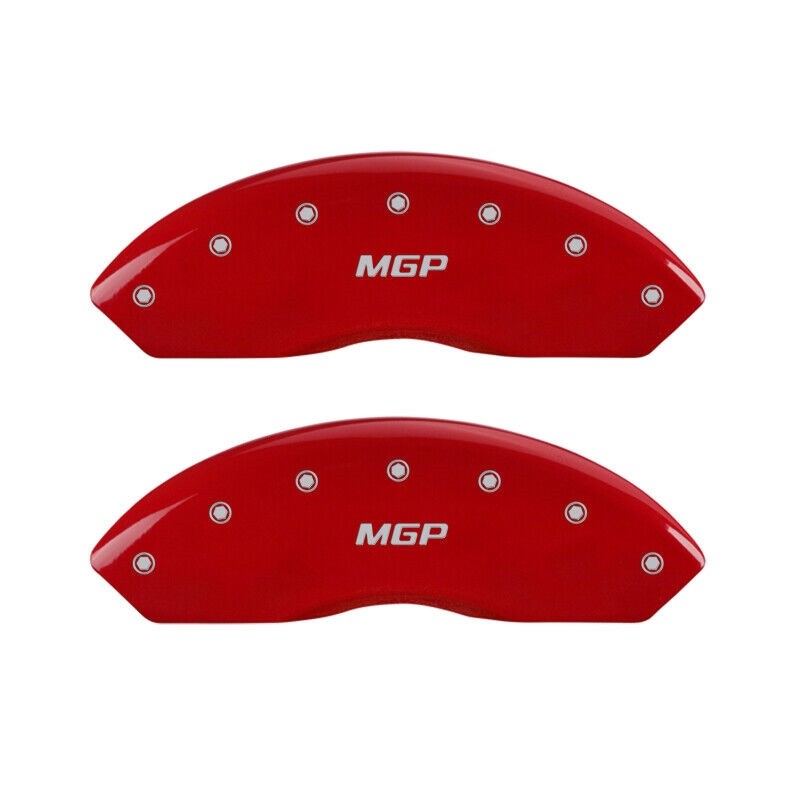 MGP Fits 4 Caliper Covers Engraved Front & Rear MGP Red Finish Silver Ch MGP Fits 4 Caliper Covers Engraved Front & Rear MGP Red Finish Silver Ch