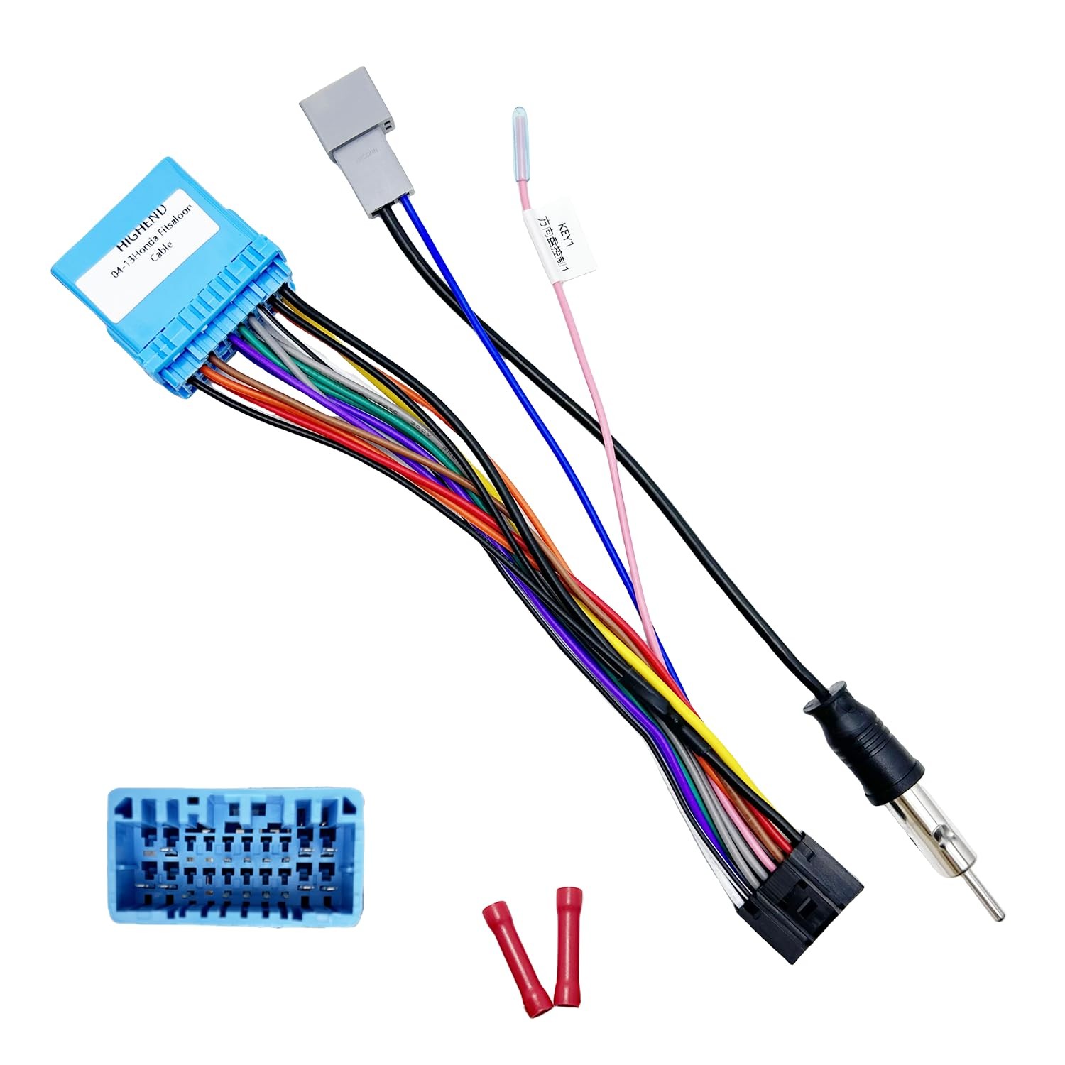 16Pin ISO Radio Harness Adapter for Honda, Acura, Suzuki with SWC for Aftermarke