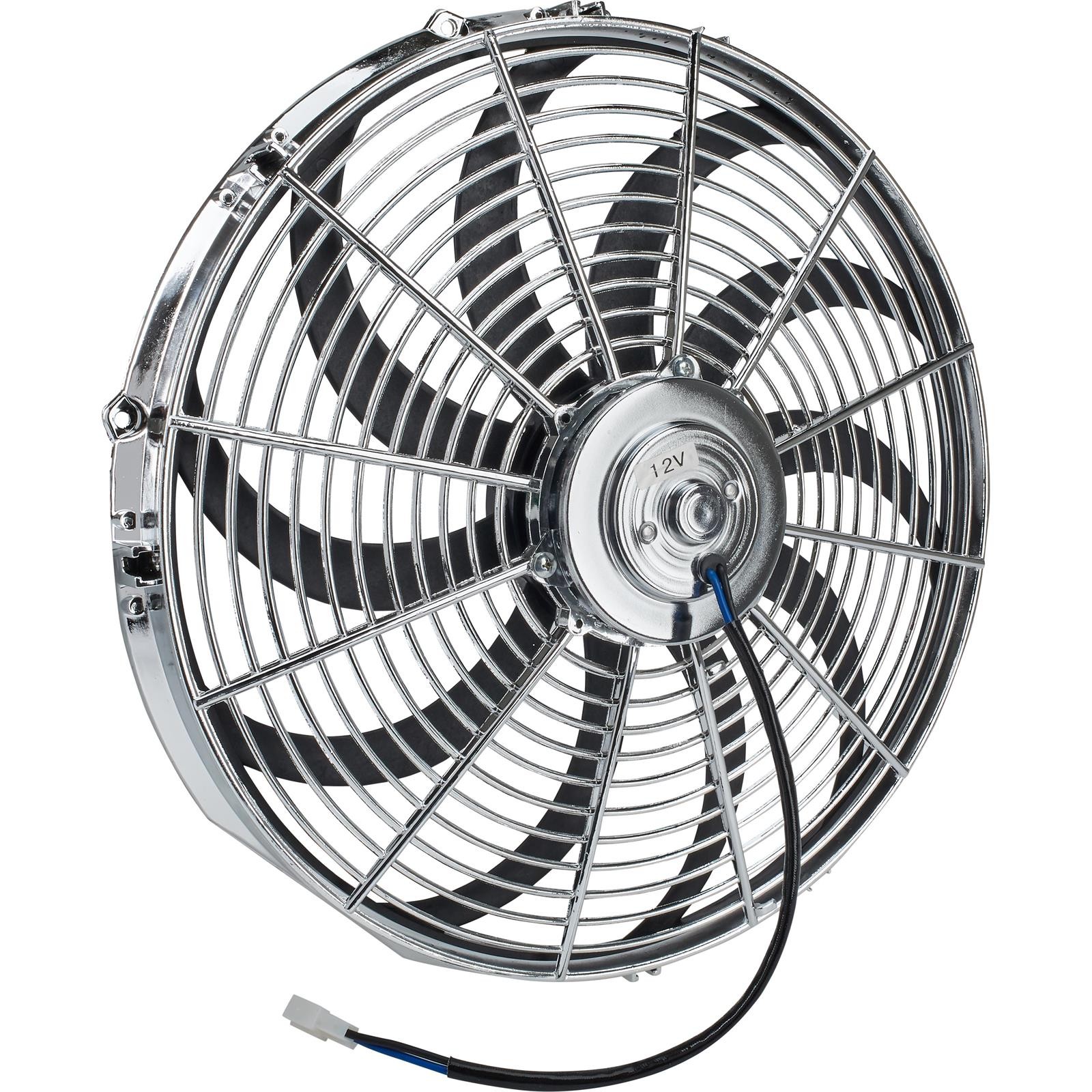 HiFlow Chrome Universal Electric Radiator Cooling Fan, 16 Inch