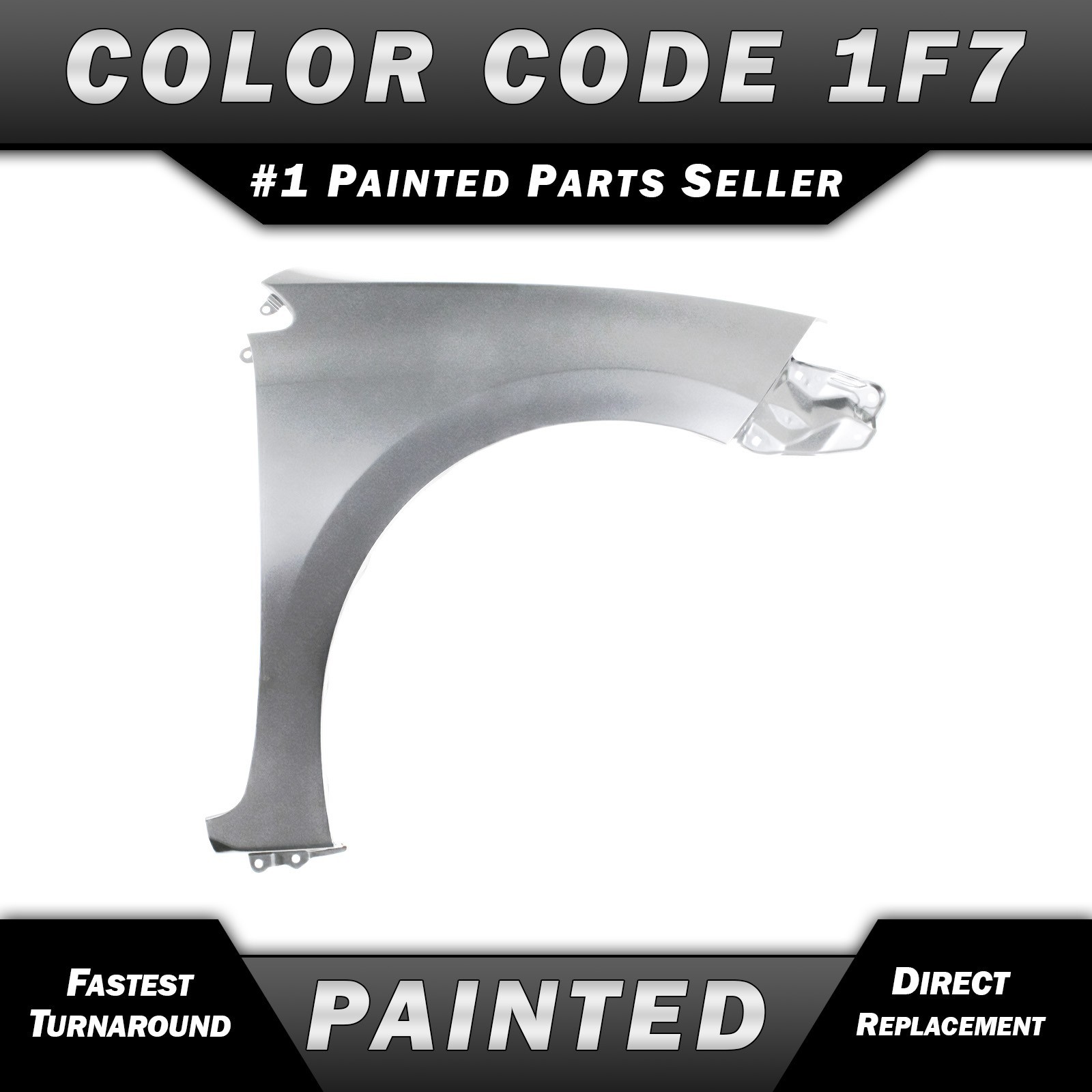 NEW Painted To Match *1F7 Silver* Front RH Fender for 2014-2019 Toyota Corolla