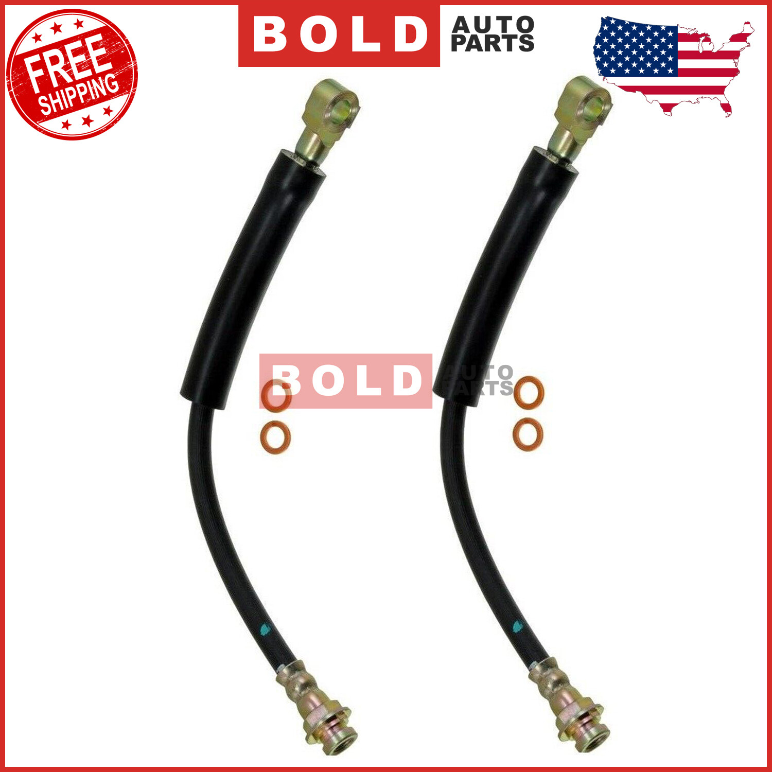 Dorman Set of 2 Front Brake Hydraulic Lines for Buick GMC Chevrolet Pontiac