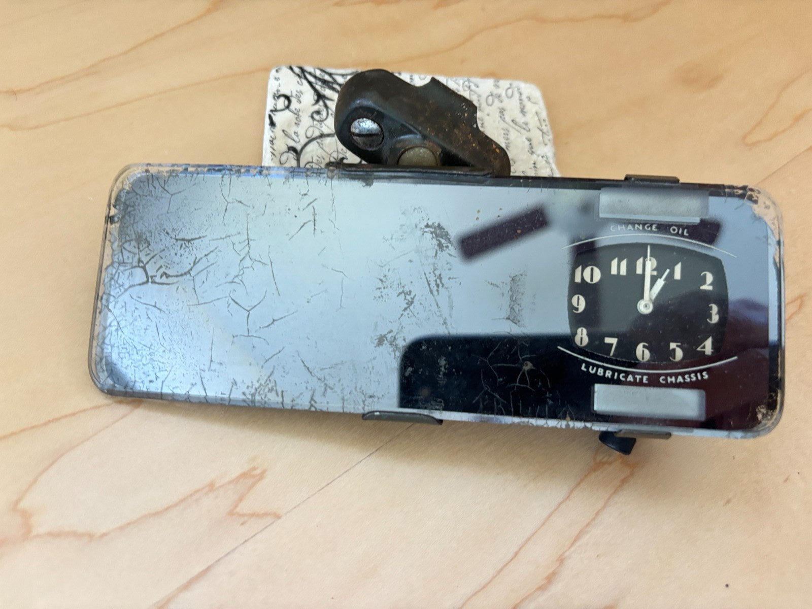 Vintage 1920s-1930s Westclox Automobile Rearview Mirror Clock - Patent 1563431