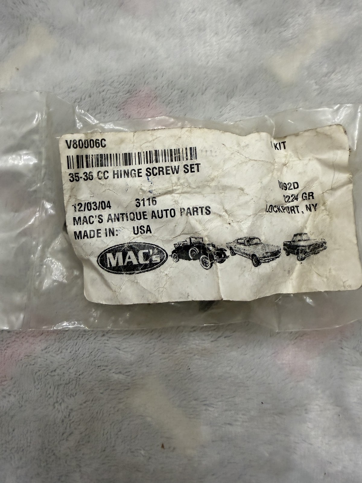 Ford Cowl Hinge Screw Set New 1935 1936 Mac\'s V80006C
