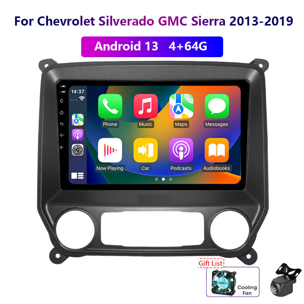 Wireless Carplay 4-64G Android For Chevrolet Silverado GMC Sierra Car Radio GPS