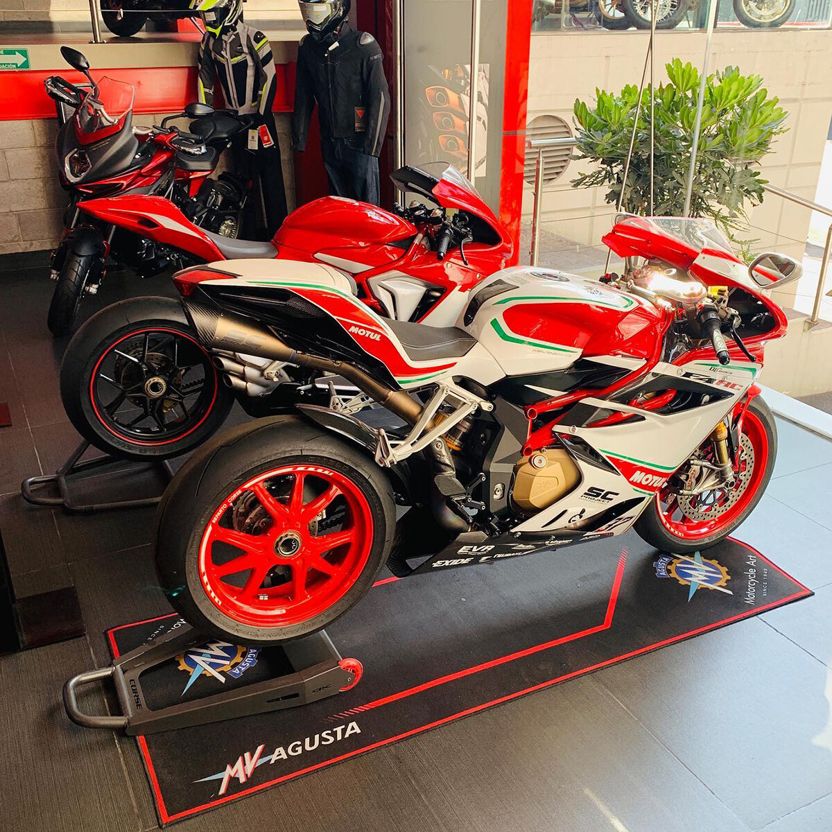 Showroom Carpet for MV AGUSTA Sports Motorcycle Garage Mat Workshop Racing Mats