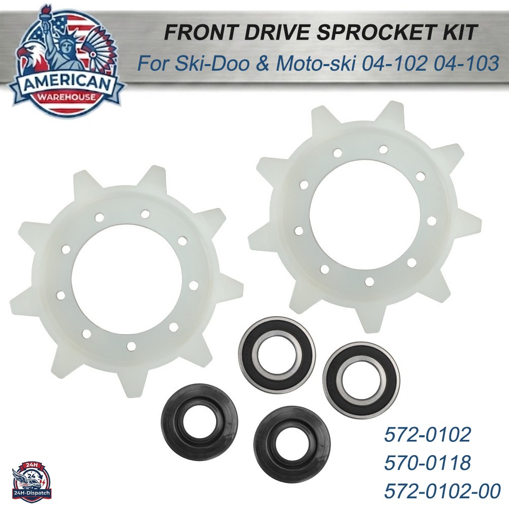 Front Drive Sprocket w/ Bearings & Seals For Ski-doo Olympic Elan TNT Moto-ski Front Drive Sprocket w/ Bearings & Seals For Ski-doo Olympic Elan TNT Moto-ski