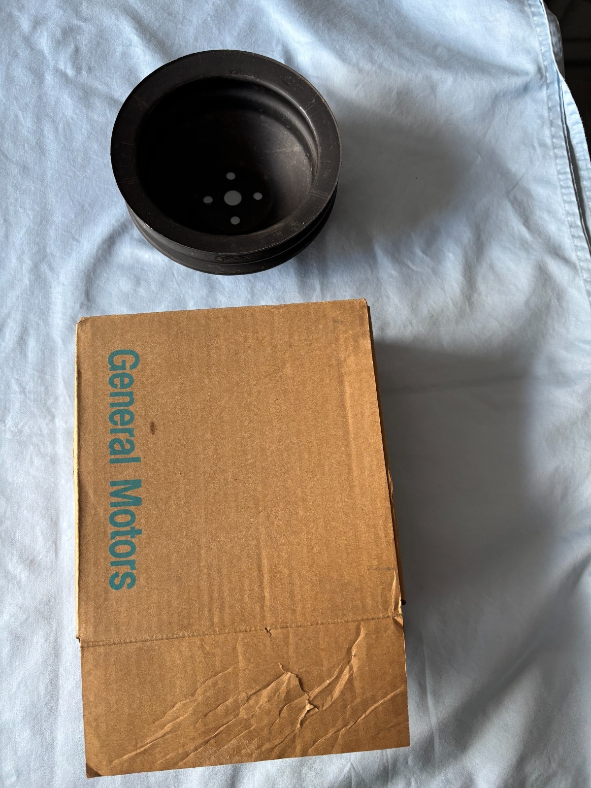 NOS GM CHEVY DEEP GROOVE DOUBLE WATER PUMP PULLEY 3770245 NOS GM CHEVY DEEP GROOVE DOUBLE WATER PUMP PULLEY 3770245