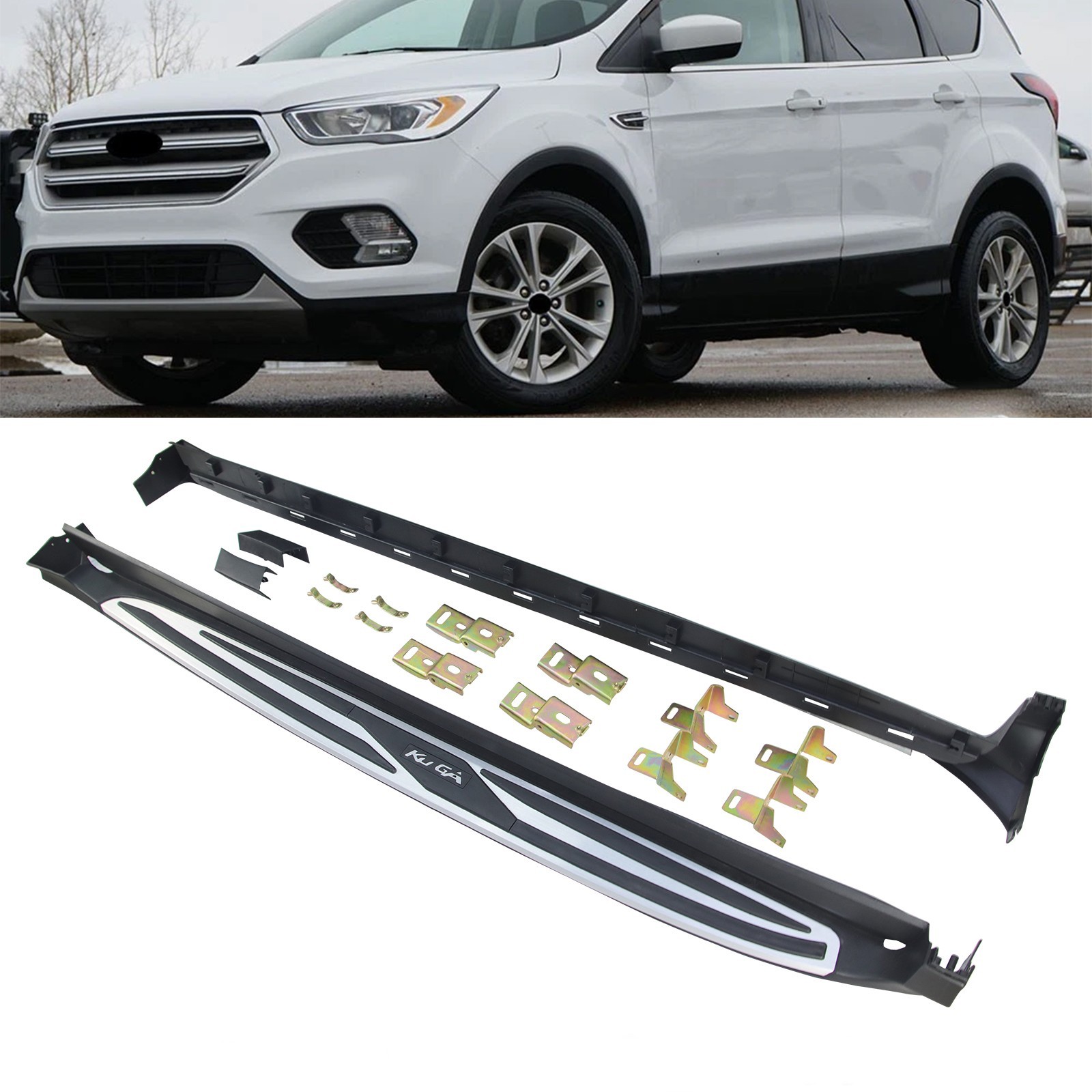 6\'\' Running Boards Side Step Nerf Bars For 2013-2019 Ford Escape Left + Right
