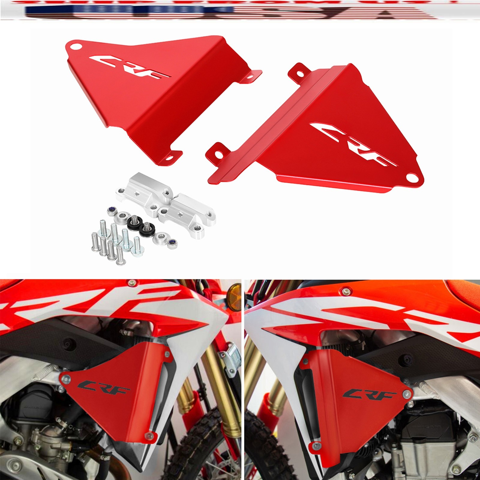 US Red Works Connection Radiator Braces For HONDA CRF450L/RL CRF450X 2019-2026