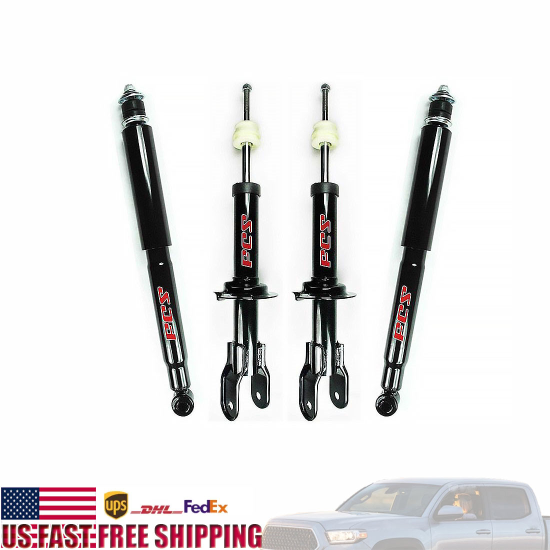 For 1989-1997 Mercury Cougar FCS 4PCS Set Front Shocks Struts & Rear Shocks_SP