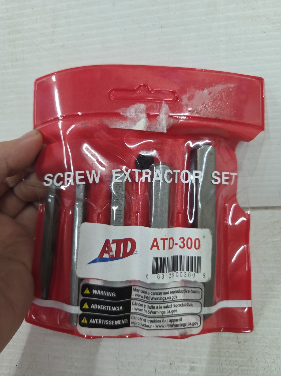 Atd Tools ATD-300 Tapered Fluted Extractor Set NOB Atd Tools ATD-300 Tapered Fluted Extractor Set NOB