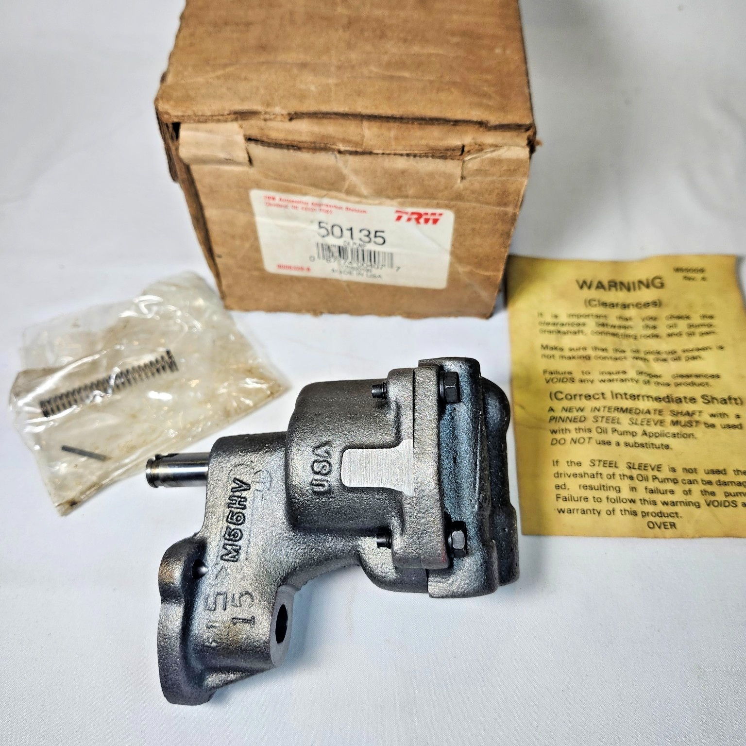 NOS TRW 50135 High Volume Oil Pump Small Block Chevy SBC Melling M55HV USA