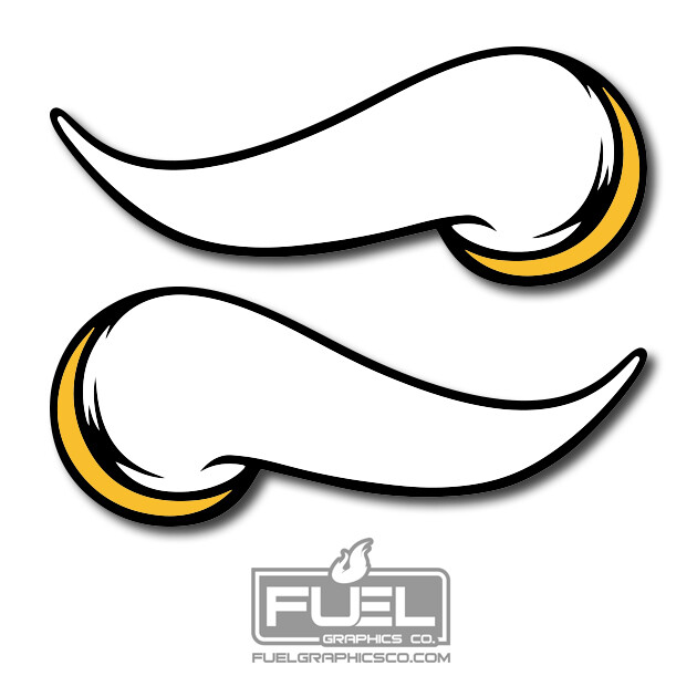 Minnesota Vikings Premium Vinyl Decal 2-Pack - SKOL VIKES Show Your Horns