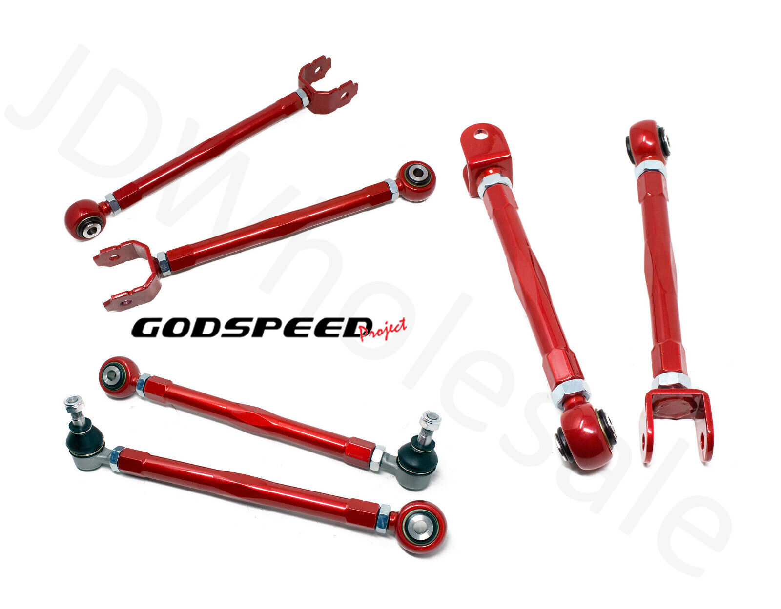 GODSPEED 6PCS REAR CAMBER/TRACTION/TRAILING ARMS FOR 00-06 TOYOTA MR-2 SPYDER