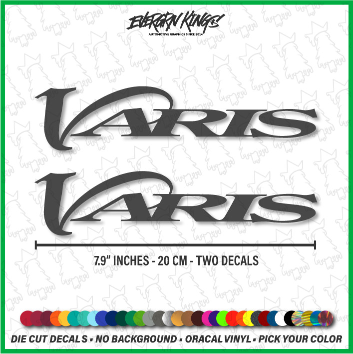VARIS Racing Concept Decals x2 - 20cm 8 inch JDM BRZ WRX STI CIVIC RX8 S2000 BMW
