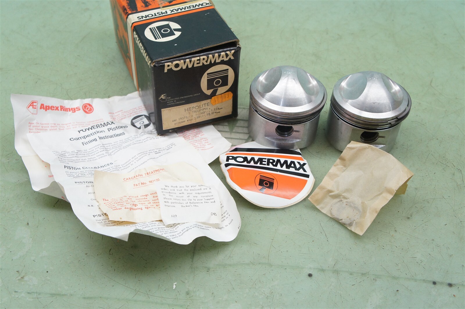 Hepolite NOS 19378/kr Triumph .060 O/s Hi Compression Piston T140 750 T140V