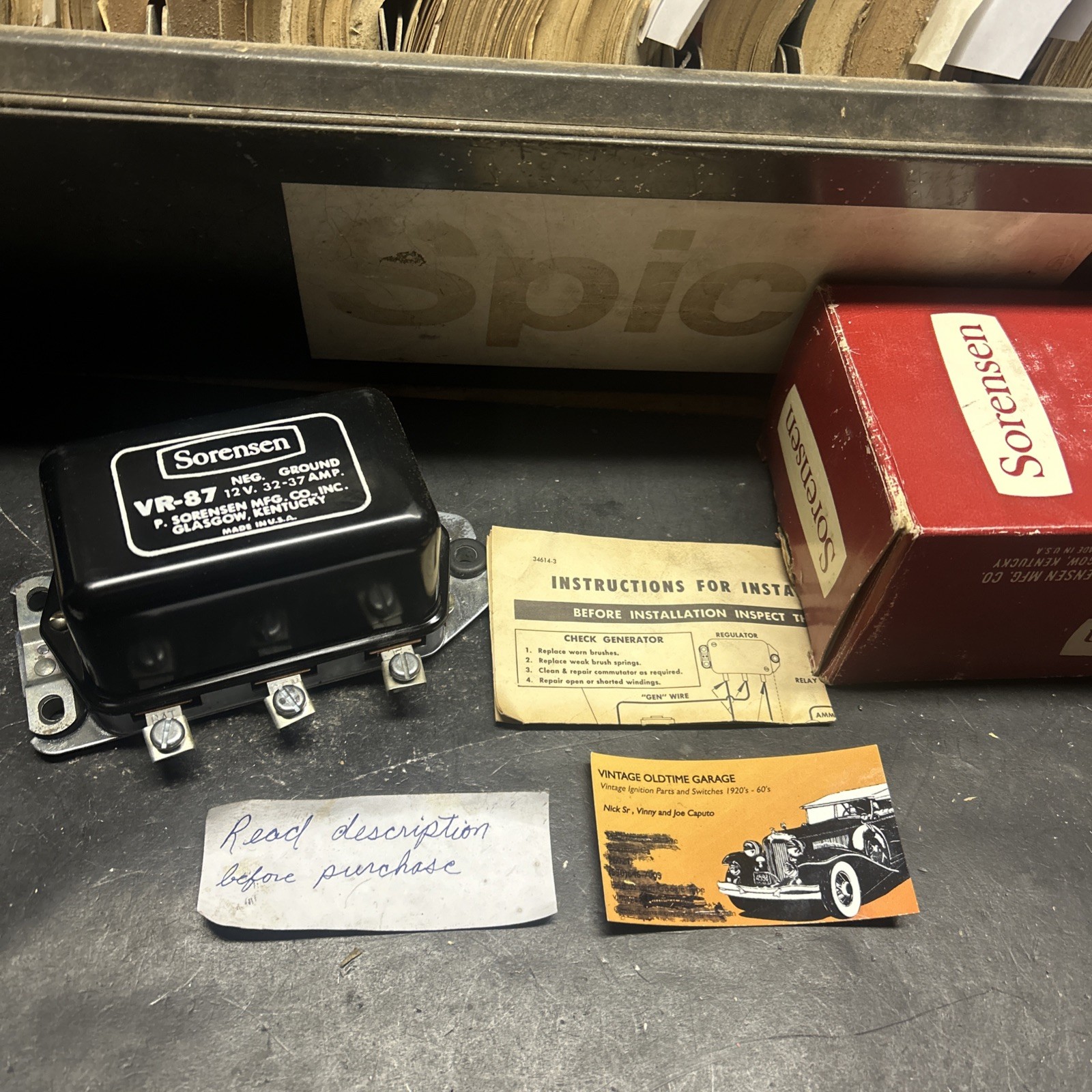 1957 1958 1959 1960 1961 1962 CADILLAC VOLTAGE REGULATOR
