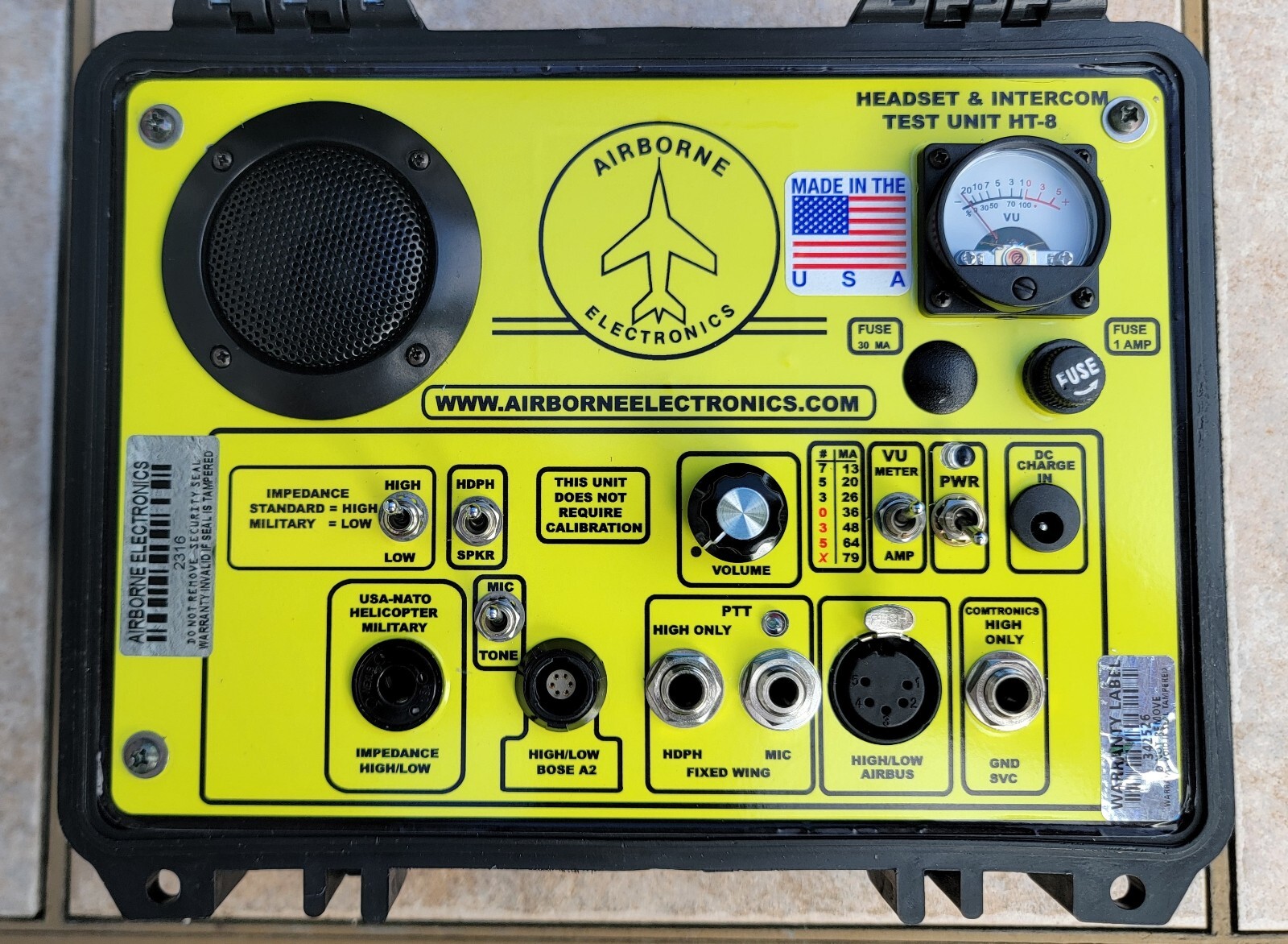 AIRBORNE ELECTRONICS HEADSET-HELMET  TESTER HT-8 Aviation Aircraft Test