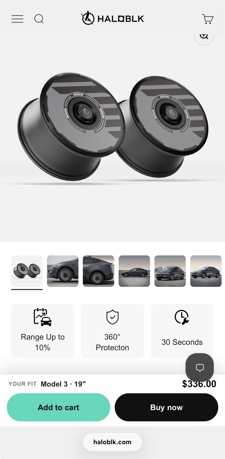 Set of 4 HALOBLK : Halodisc 2 - H Industry Tesla Wheel Covers for Model 3 19 in” Set of 4 HALOBLK : Halodisc 2 - H Industry Tesla Wheel Covers for Model 3 19 in”