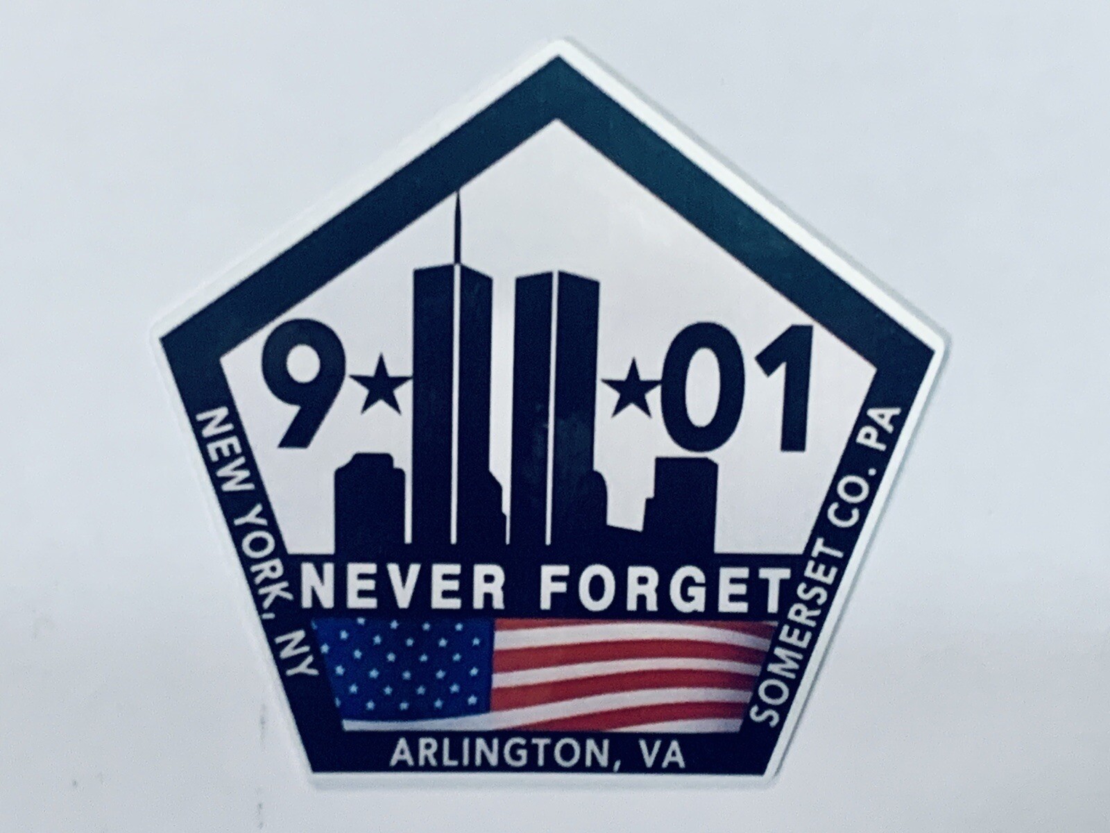 9/11  NEVER FORGET 9 11 Memorial Sticker Decal 3.5\