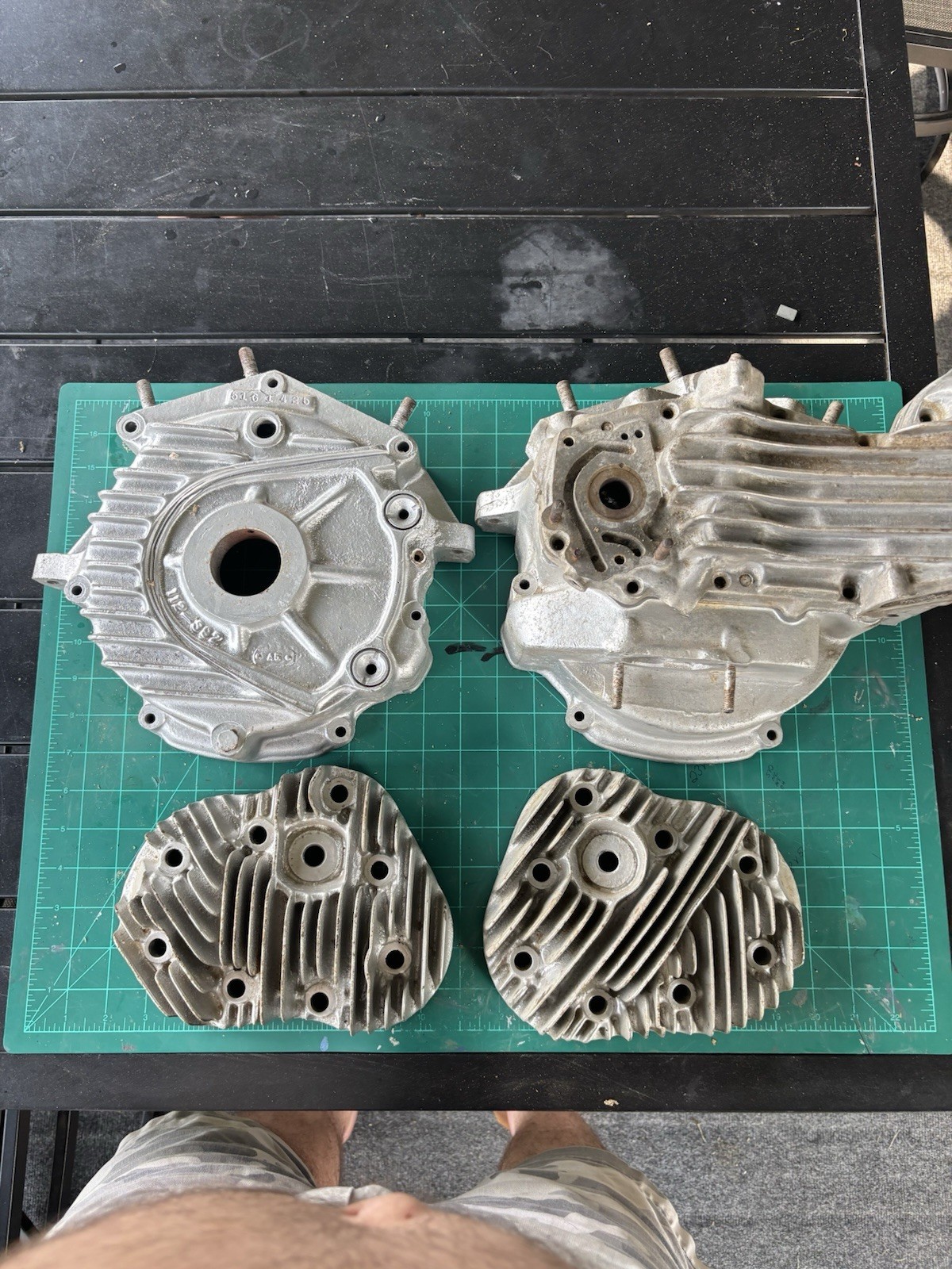 1951 Harley Davidson 45cid Flathead Engine Case And Heads 1951 Harley Davidson 45cid Flathead Engine Case And Heads