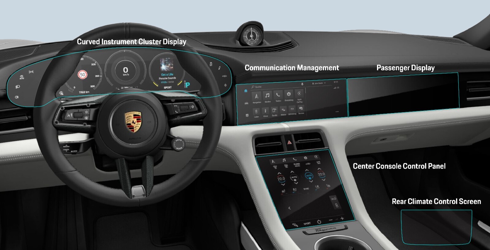 New Full Set Screen Protector for 2019 - 2025 Porsche Taycan New Full Set Screen Protector for 2019 - 2025 Porsche Taycan