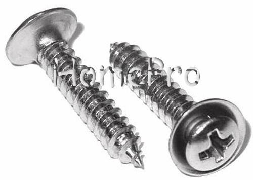 #8 x 7/8 CHROME TRIM SCREWS  FREE SPINNING WASHER  SEM 6 SCREWS