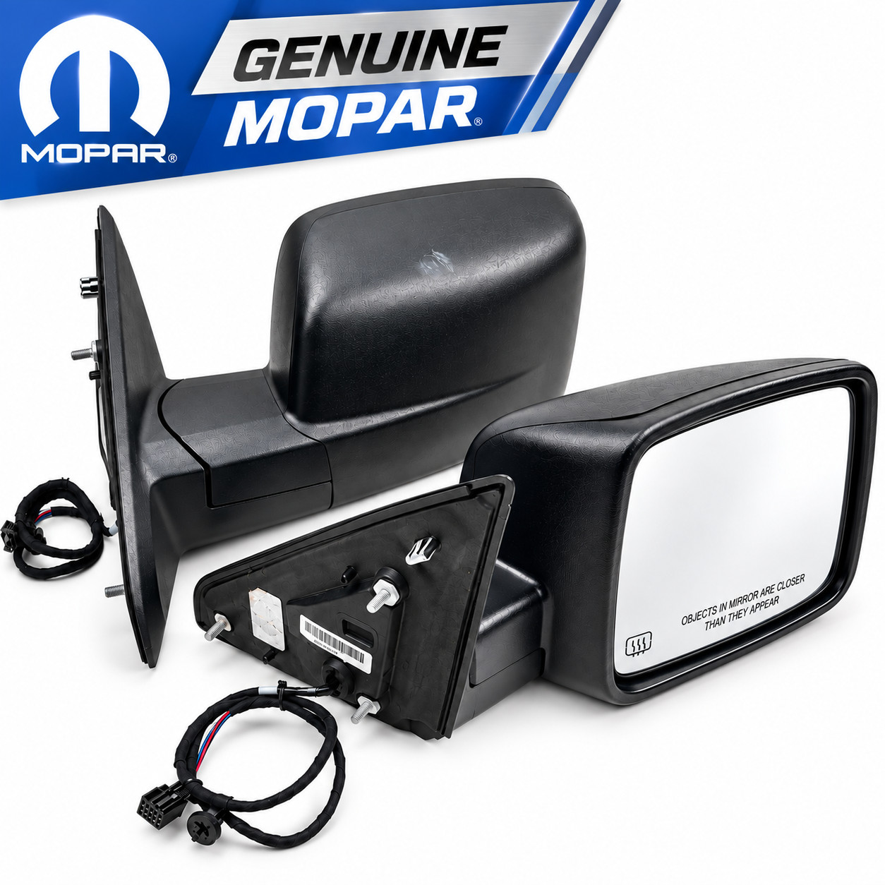 Ram 1500 2500 Power Heated Side Mirror Pair Left Right OEM Mopar 68147862AJ