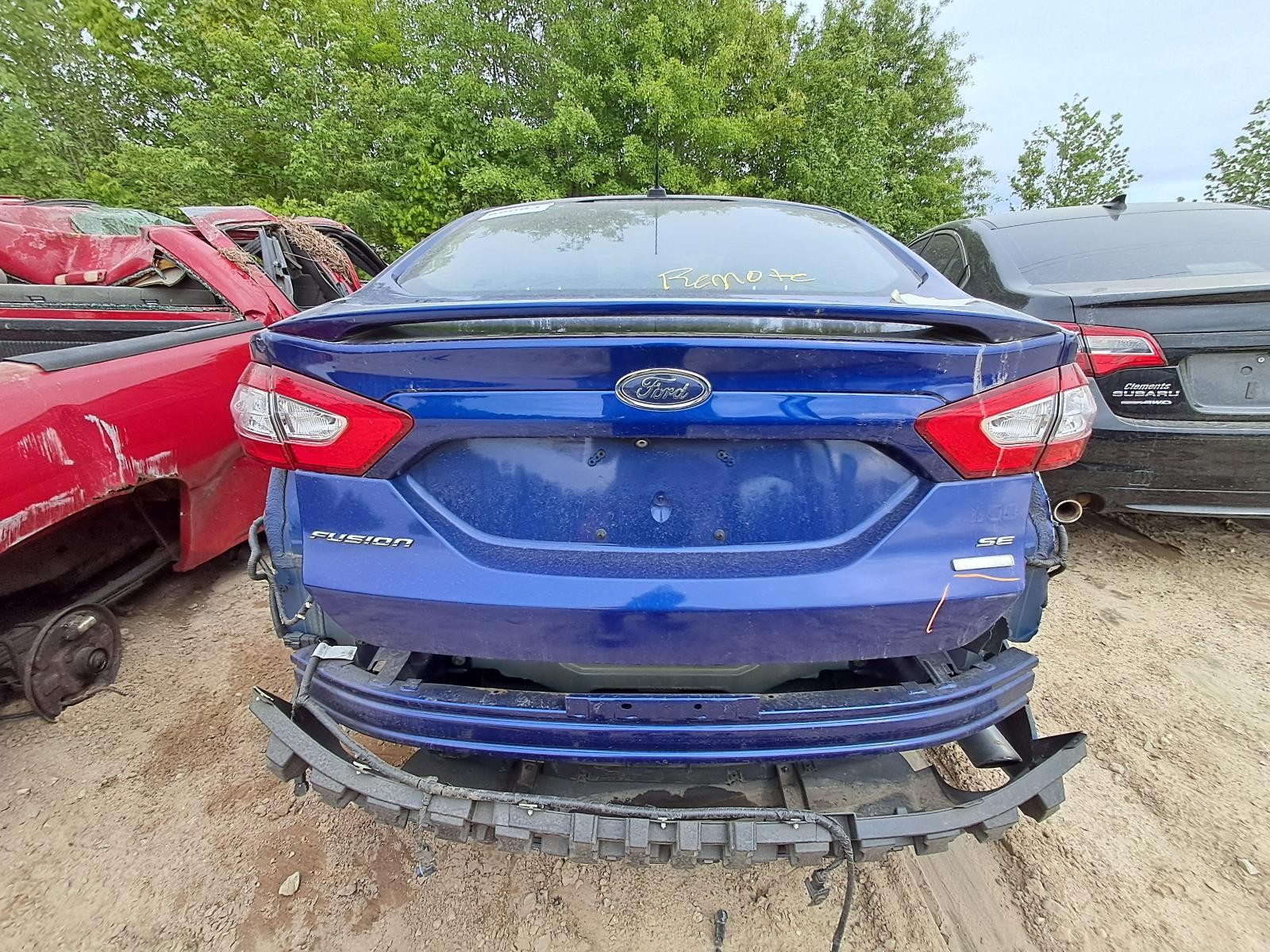 Used Deck Lid fits: 2016 Ford Fusion w/spoiler w/rear view camera Grade A