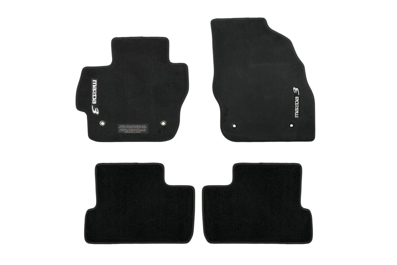 Mazda 3 Black Carpet Floor Mats W/ Logo Set 0000-8B-L65 OEM Genuine New Mazda 3 Black Carpet Floor Mats W/ Logo Set 0000-8B-L65 OEM Genuine New