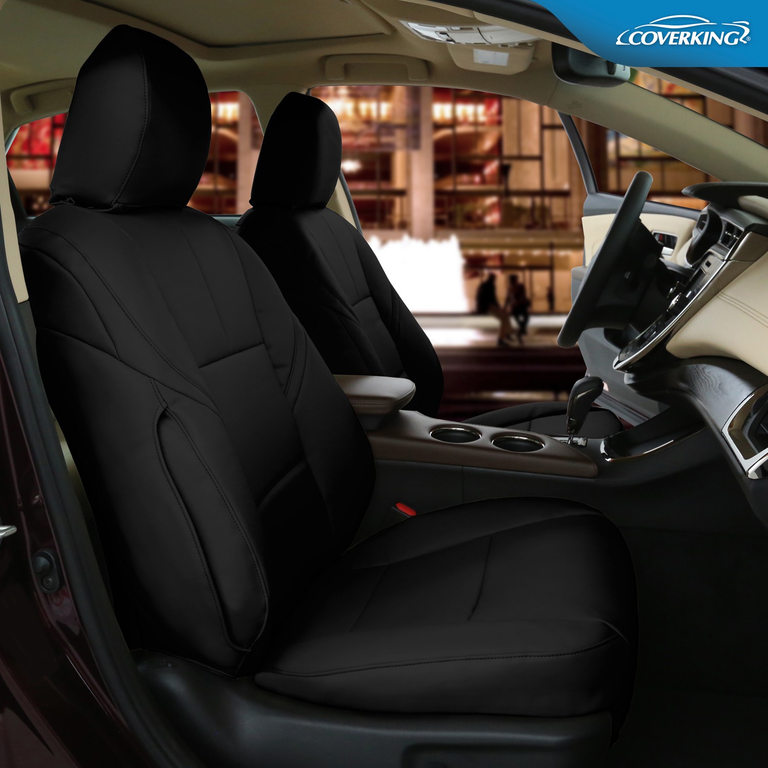 Coverking Premium Leatherette Custom Seat Covers for Mercedes Benz GLK350