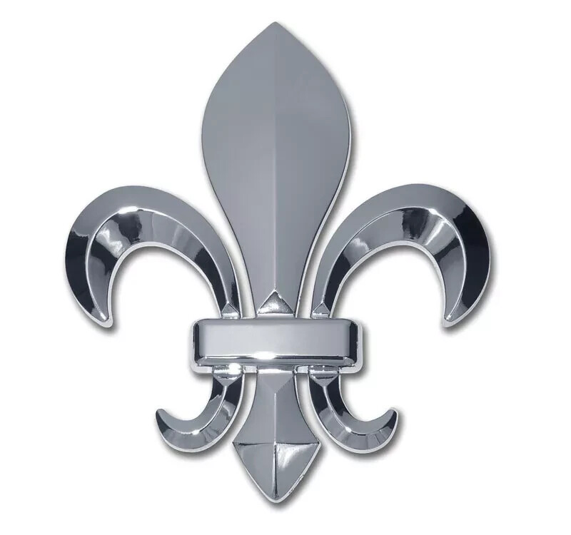 NEW Fleur-de-Lis Chrome Metal Auto Emblem.๐งจ๐ NEW Fleur-de-Lis Chrome Metal Auto Emblem.๐งจ๐
