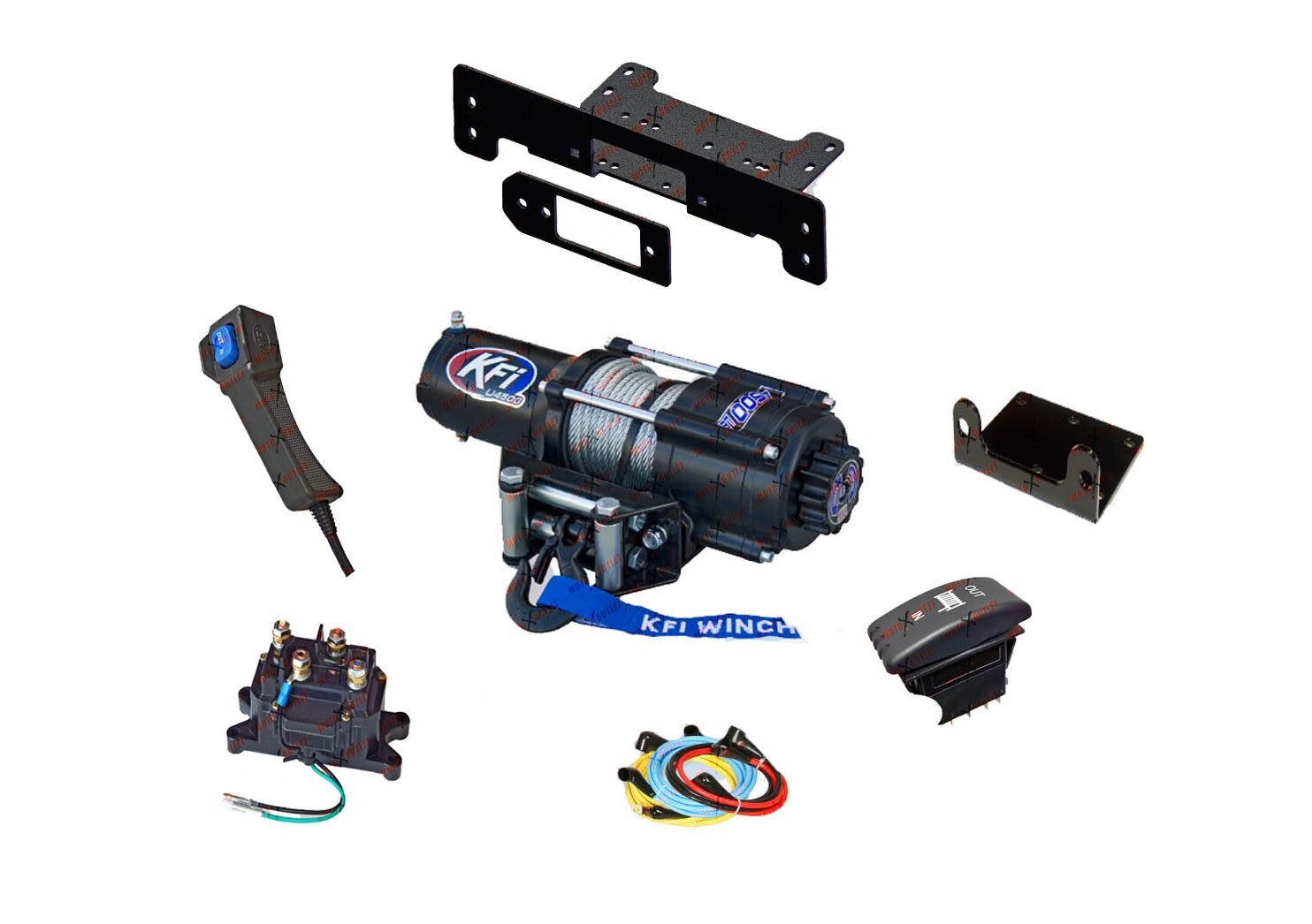 Kawasaki Mule SX XC Winch and Mount Plate Kit 2017-2023 4500 lbs KFI UTV 400 Kawasaki Mule SX XC Winch and Mount Plate Kit 2017-2023 4500 lbs KFI UTV 400