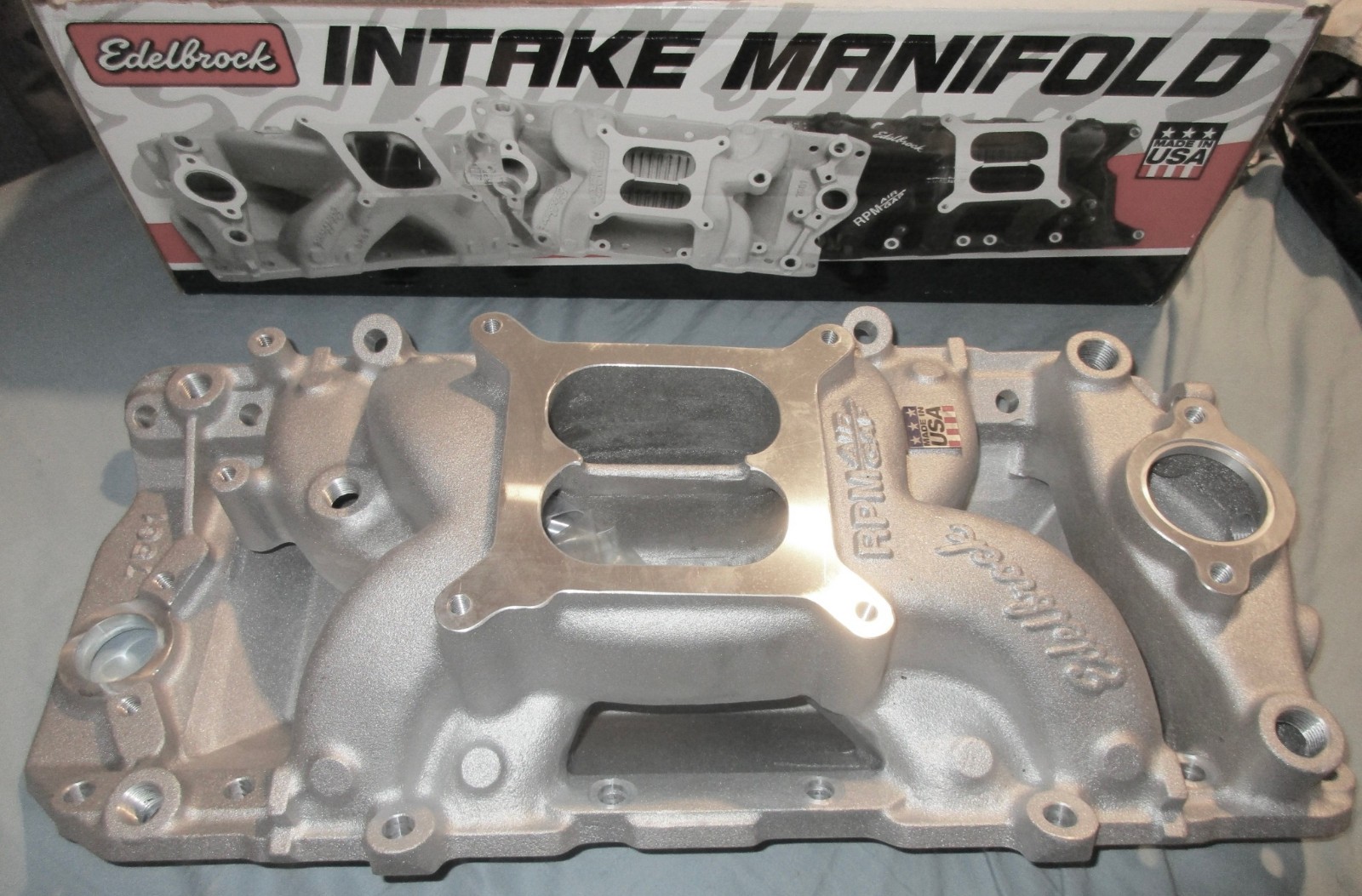 Edelbrock 7561 RPM Air-Gap INTAKE MANIFOLD Chevy BBC 2-O 396 454 402 OVAL PORT