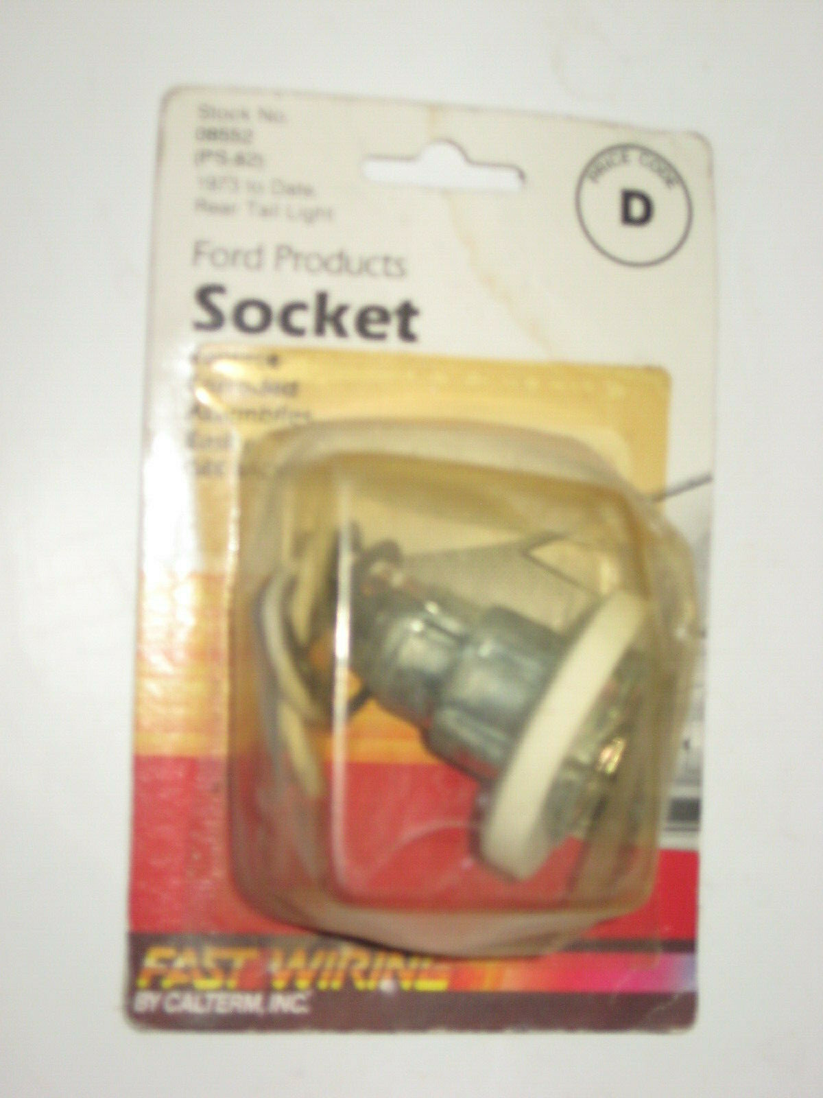 1973-? Ford Double Contact Rear Tail Light Socket, CALTERM # PS-52, 08552 1973-? Ford Double Contact Rear Tail Light Socket, CALTERM # PS-52, 08552