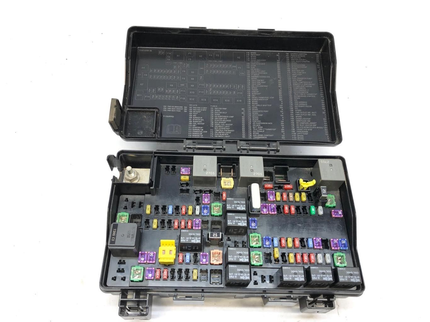 2017-2018 Dodge Ram 2500 3500 Gas TIPM Power Module Engine Fuse Box 68322376AB