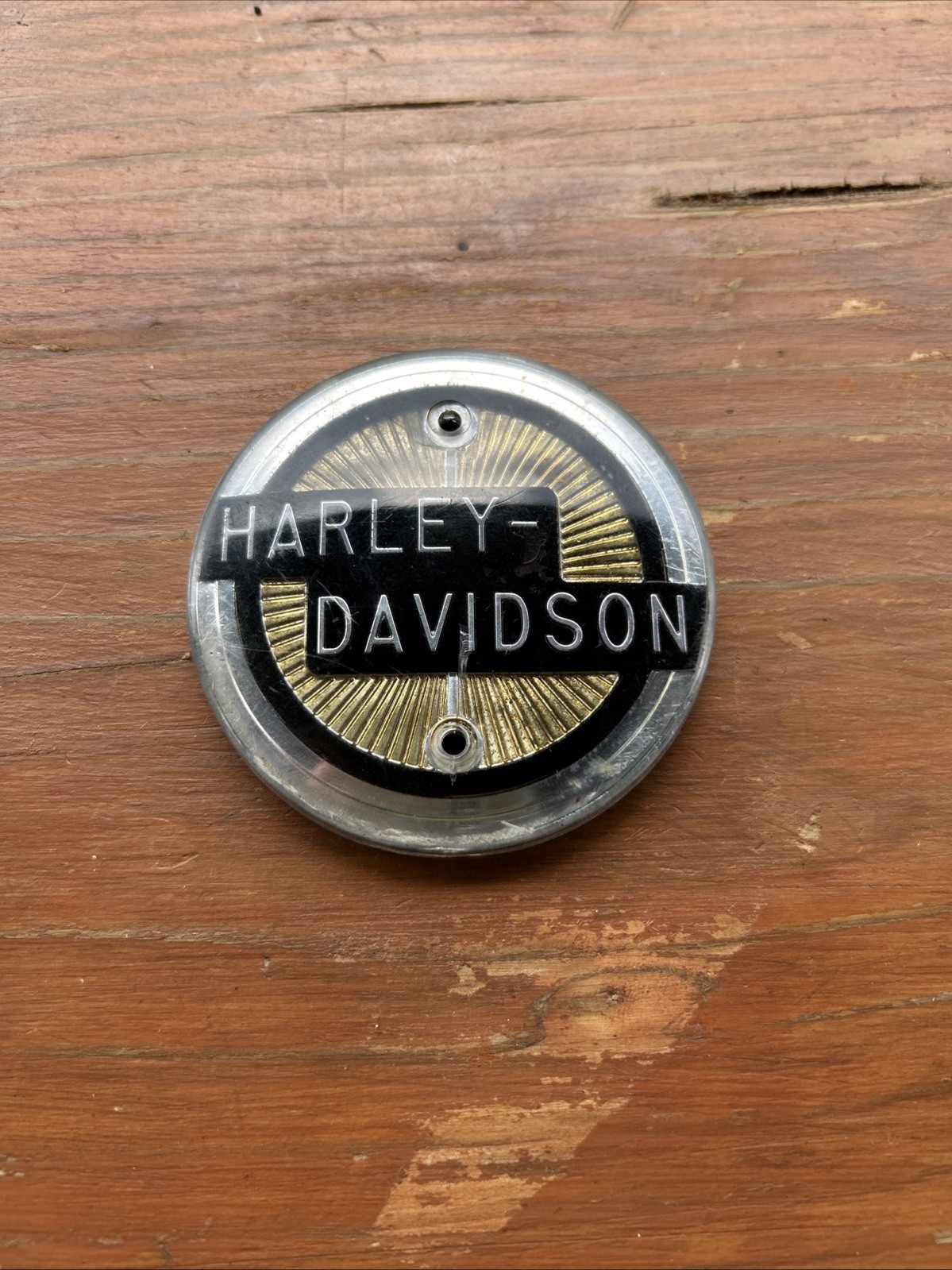 RARE 1958 Harley Davidson Panhead Tank Emblem Original RARE 1958 Harley Davidson Panhead Tank Emblem Original