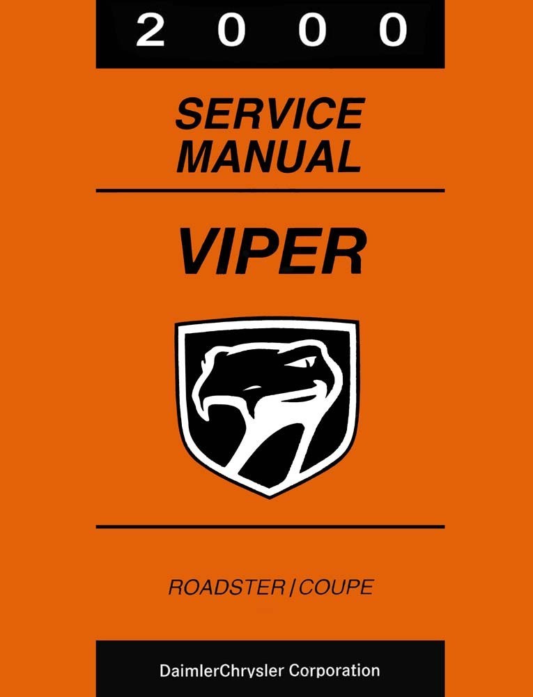 2000 Dodge Viper Shop Service Repair Manual 2000 Dodge Viper Shop Service Repair Manual