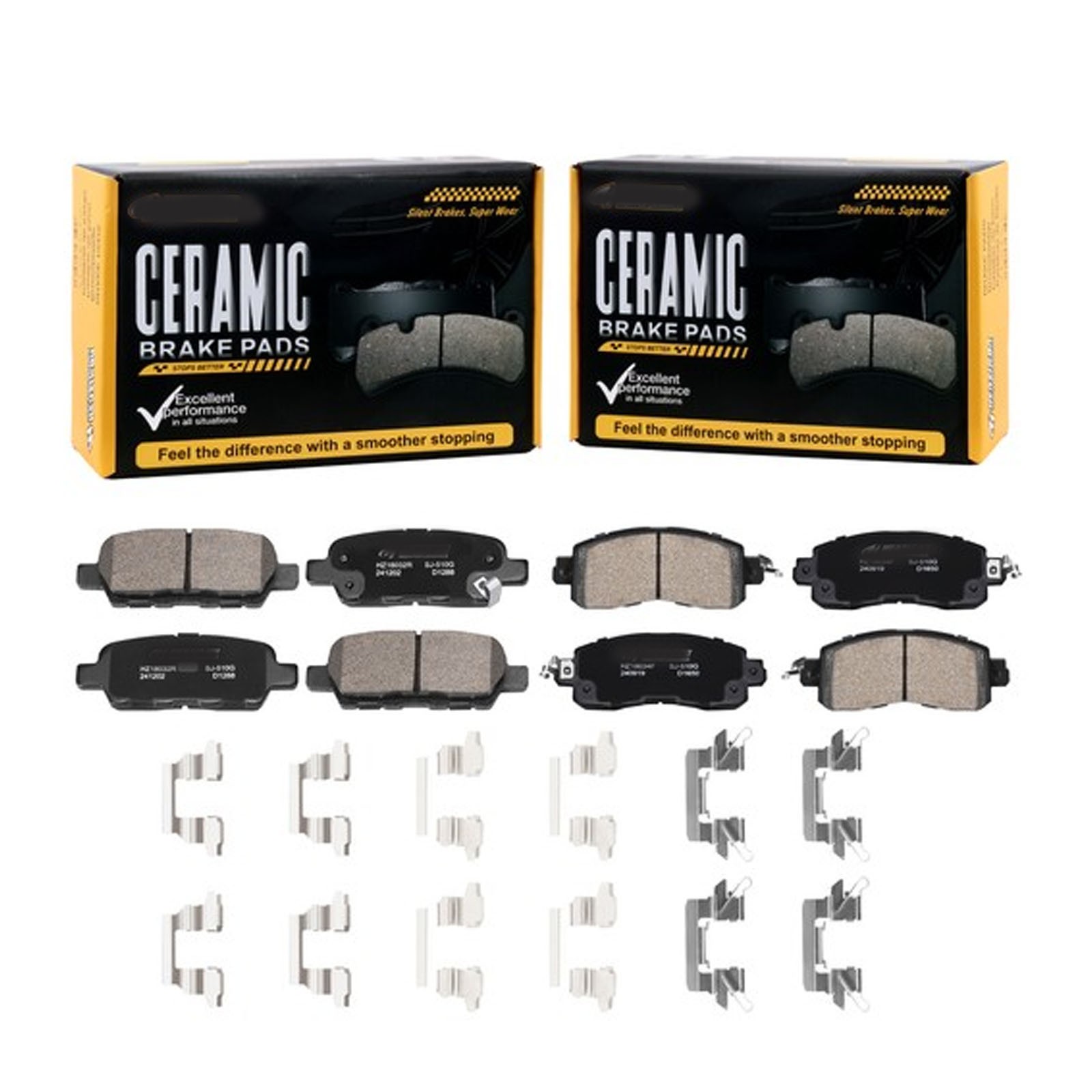 Front & Rear Ceramic Disc Brake Pads Fits For 2014-2018 Nissan Altima All Models