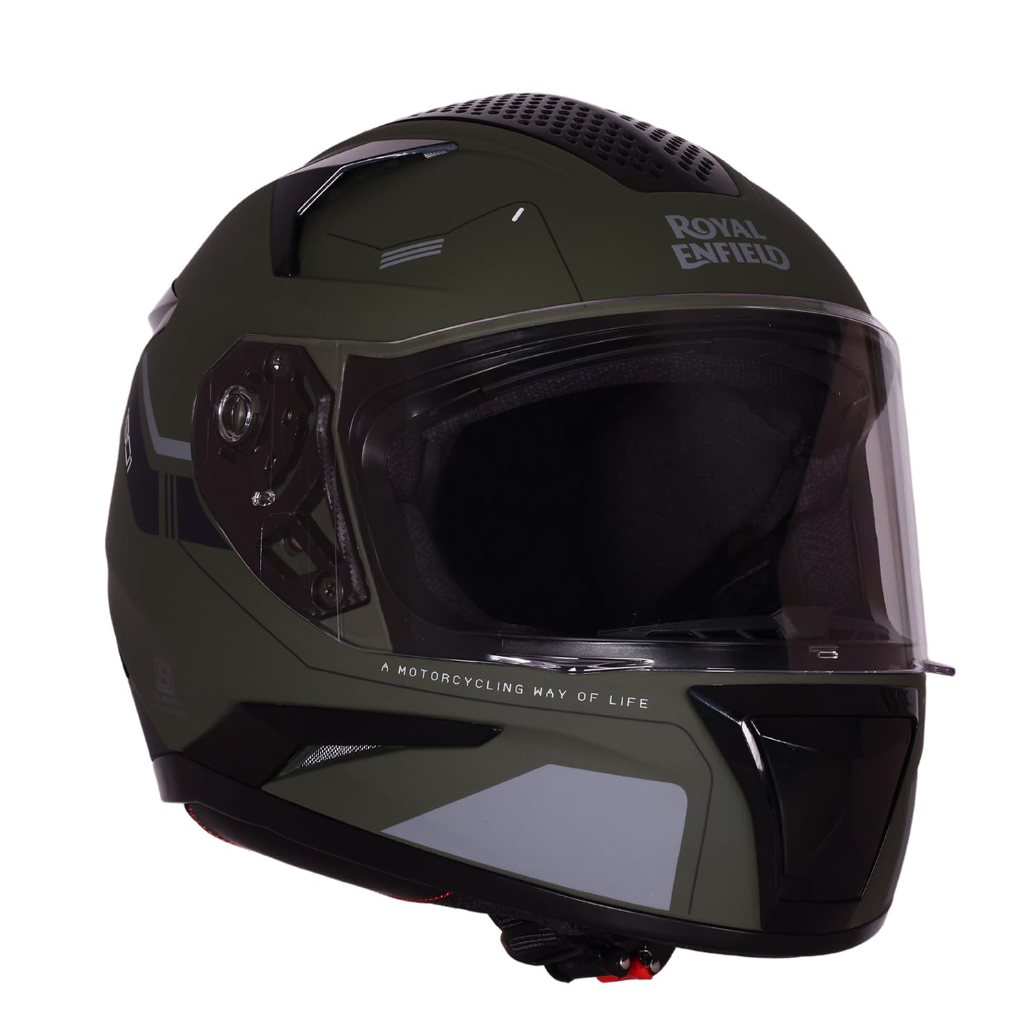Royal Enfield AIR-X FF 1901 Full Face Helmet – Battle Green