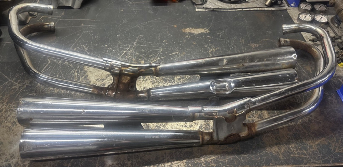 OK NOT GREAT 1980 Honda CB750 Custom Exhaust System HM425A Sankei 2069
