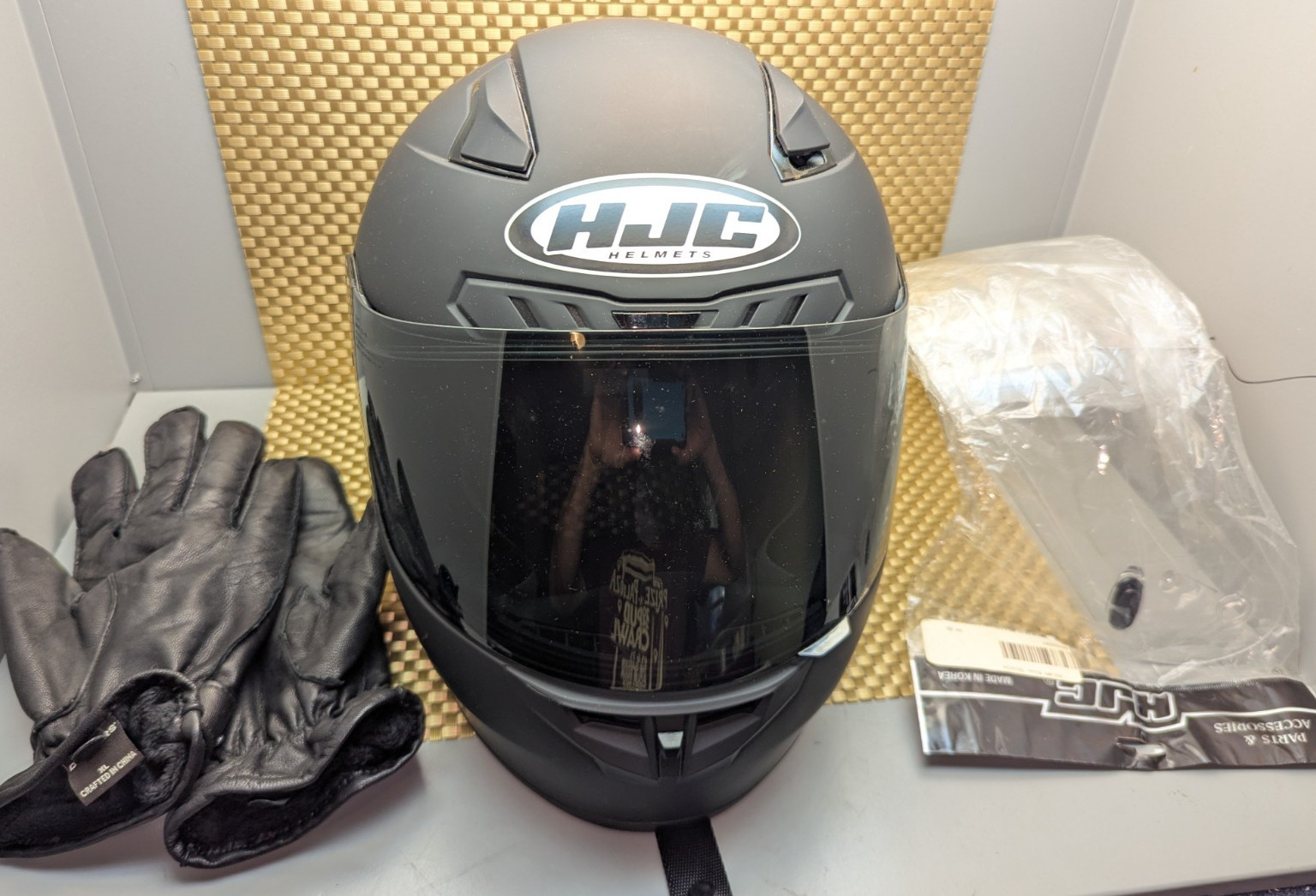 HJC SIZE XXXX Full Face Motorcycle Helmet Model CL-17 PLUS Rubbertone Flat Black HJC SIZE XXXX Full Face Motorcycle Helmet Model CL-17 PLUS Rubbertone Flat Black