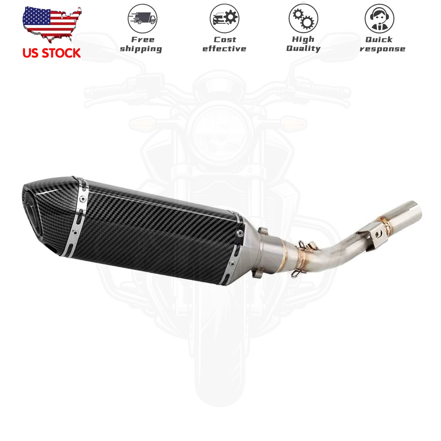 For Kawasaki KLX230S KLX230SM 2020-2026 KLX 230 Exhaust Tip Muffler Link Pipe