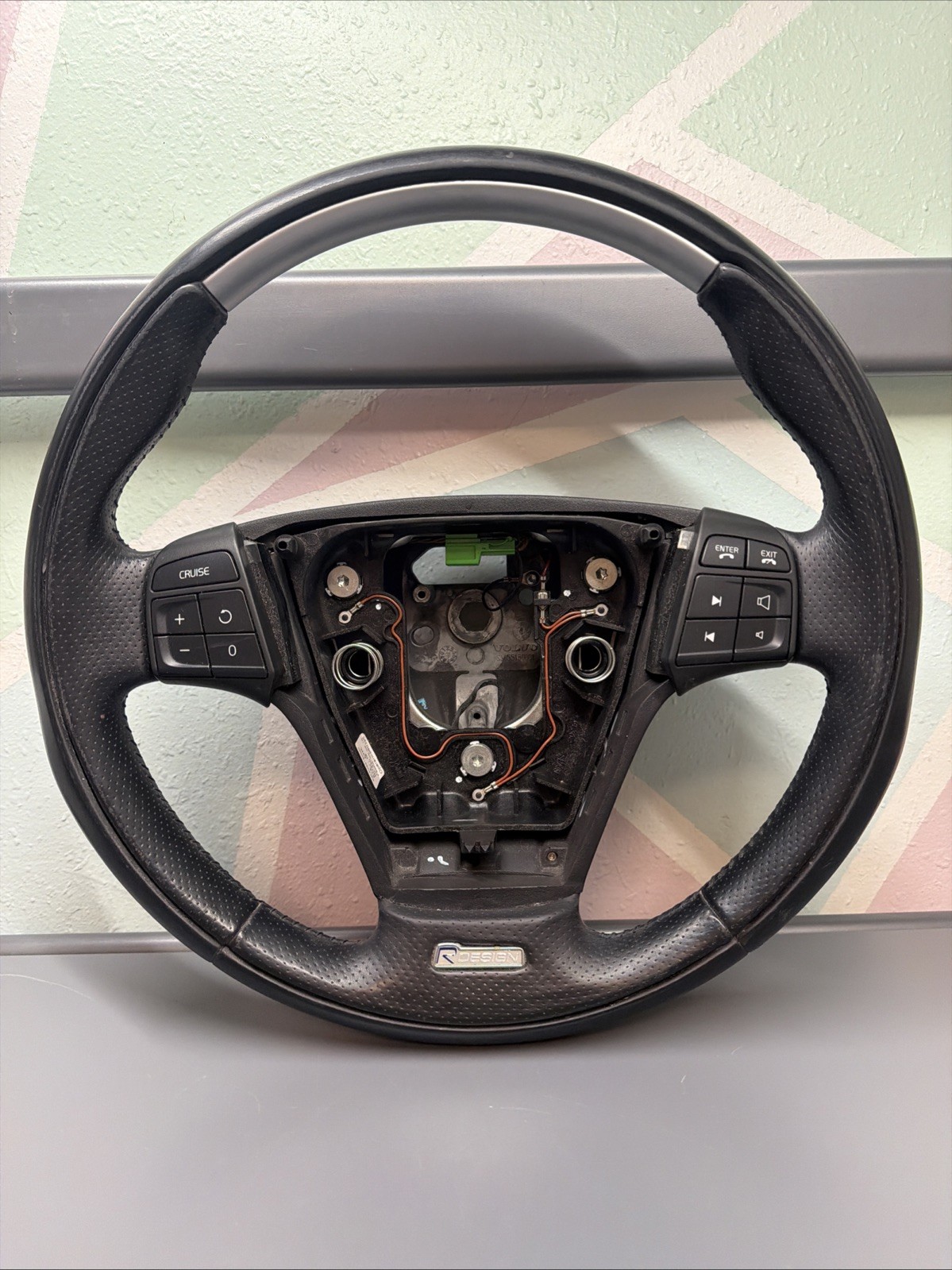 05-13 Volvo S40 V50 C30 C70 Black Leather Sport Steering Wheel R Design